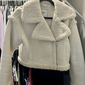 Women’s Cream Shearling Jacket